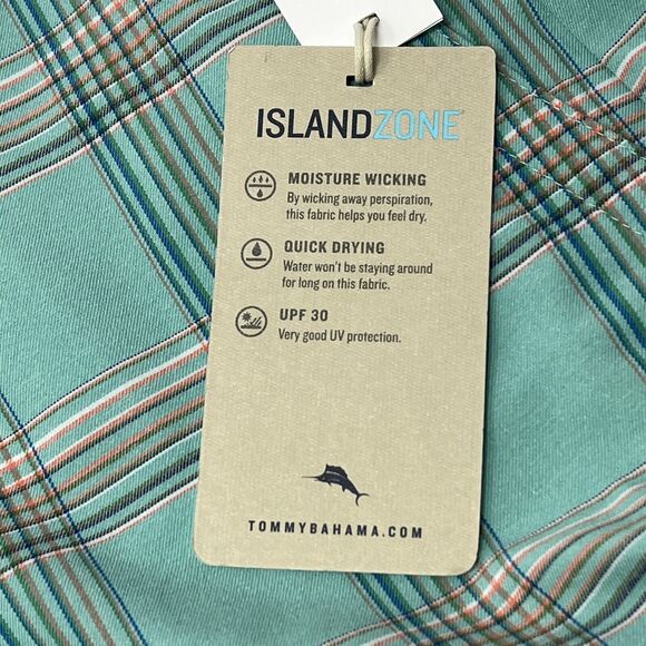 Tommy Bahama Mens My Caddie Green Plaid Sport IslandZone Shorts Colorful Size 40 - Picture 10 of 12